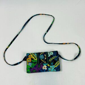 Vera Bradley Crossbody Wallet w/ Strap Floral Design